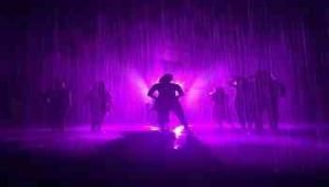 Purple rain is like a shower of light
